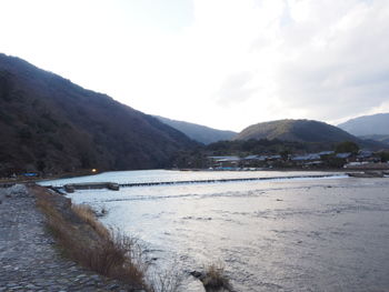 Scenic view of river against sky