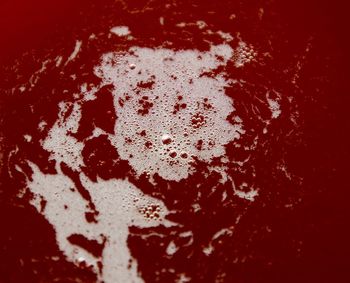 Close-up of heart shape on white background