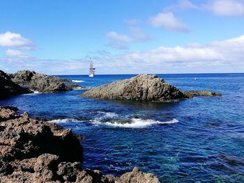 Scenic view of sea against sky