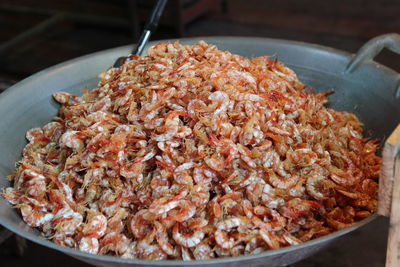 Close-up of meat in container