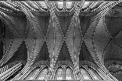 View of the ceiling inside truro cathedral in cornwall