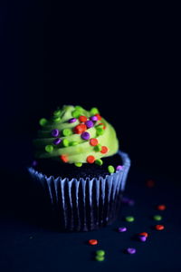 Close-up of cupcakes on table