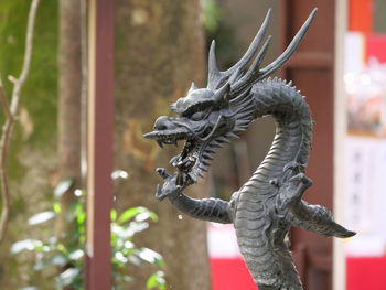 Close-up of a sculpture