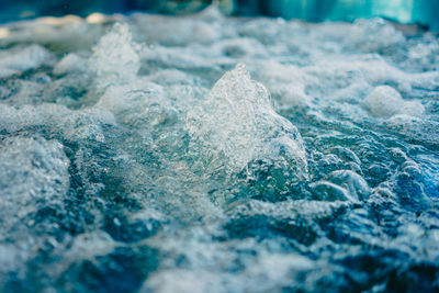 Close-up of bubbles in swimming pool