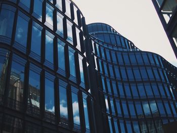 Low angle view of modern building against sky