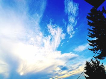 Low angle view of cloudy sky