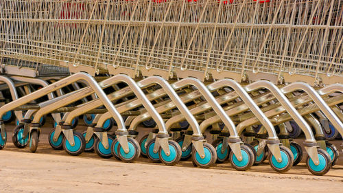 Row of shopping carts