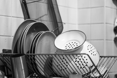 Close-up of kitchen utensils at home