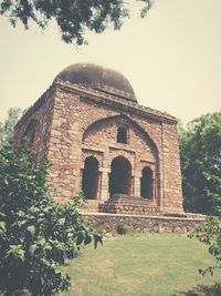 Low angle view of old ruin