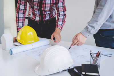 People working on table