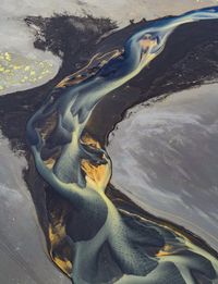 High angle view of sea shore