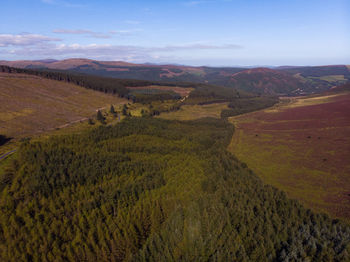 High angle view of landscape against sky