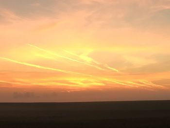 Silhouette landscape at sunset