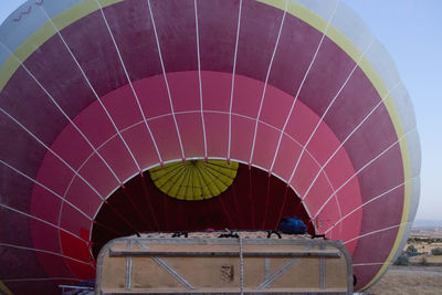 Hot air balloon against sky