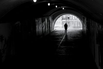 People in tunnel