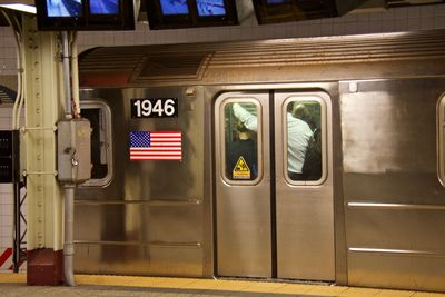 Train at subway station