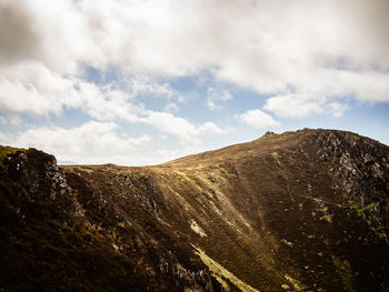 Low angle view of mountain against sky