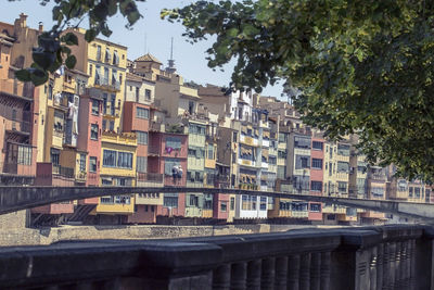 Low angle view of residential buildings against sky