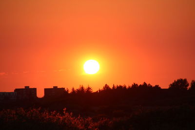 Scenic view of landscape at sunset