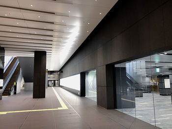 Empty corridor in modern building