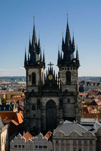 Church of our lady before týn, prague on summer sanny day