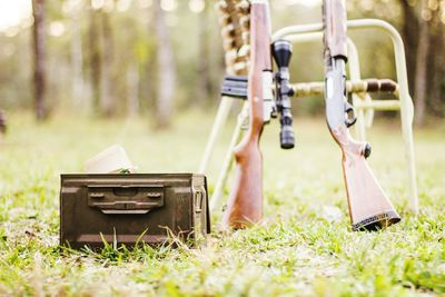 Close-up of person on grass