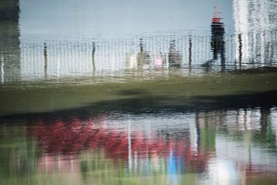 Reflection of lake in water