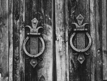 Close-up of wooden door