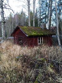 View of house with trees in background