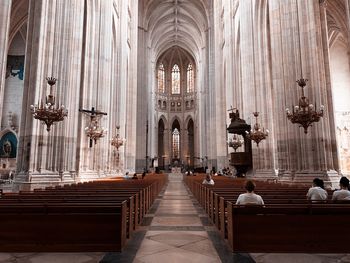 People sitting in church