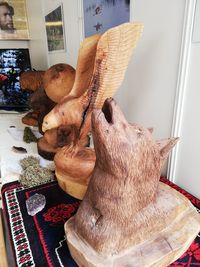 Close-up of stuffed toy on table at home