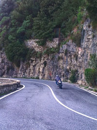 Road passing through mountain