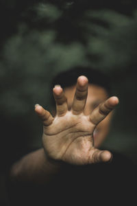 Close-up of human hand