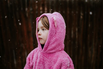 Portrait of a girl looking away