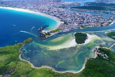 Aerial view of cabo frio, brazil