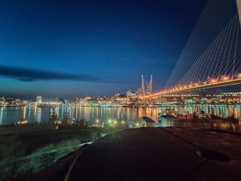 Illuminated city at night