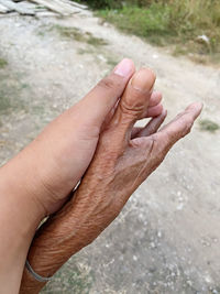 Close-up of human hand