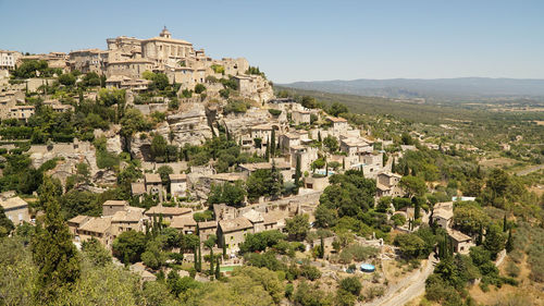 View of old town against clear sky