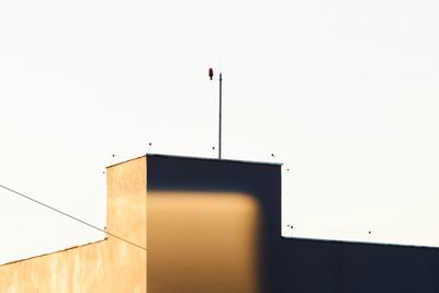 Low angle view of building against clear sky