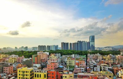 Cityscape against sky