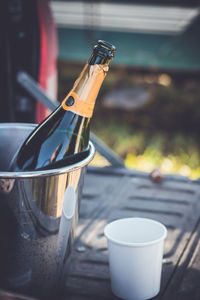 Close-up of drink on table