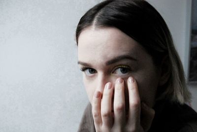 Close-up portrait of young woman