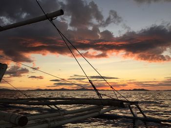 Dramatic sky over sea during sunset