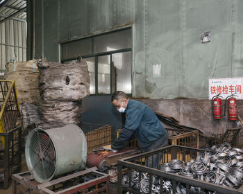 Man working at construction site