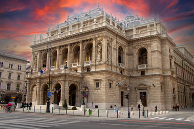 Low angle view of historical building