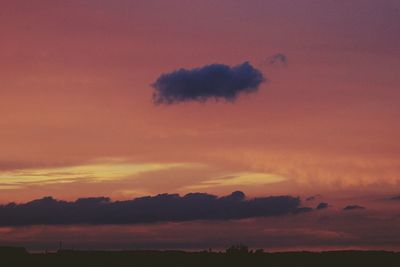 Scenic view of landscape at sunset