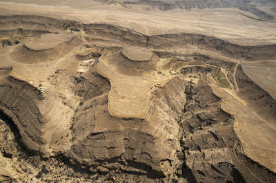 High angle view of desert landscape