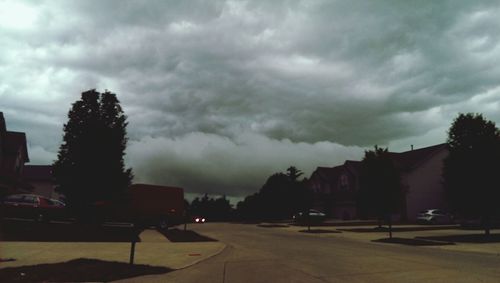 View of road against cloudy sky