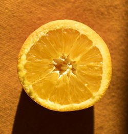 Half orange on orange background