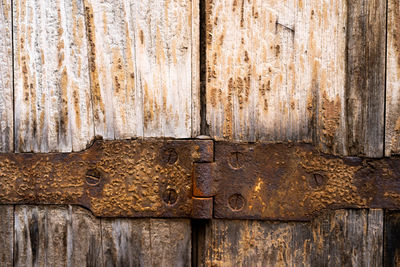 Full frame shot of old wooden door